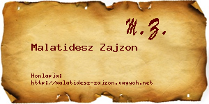 Malatidesz Zajzon névjegykártya
